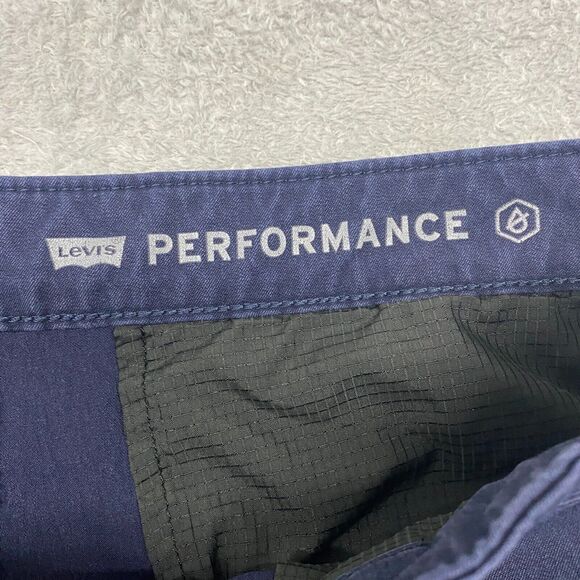 Levis Pants Mens 34x32 Blue Performance Stretch Comfort Mid Rise Straight Leg - Picture 3 of 14